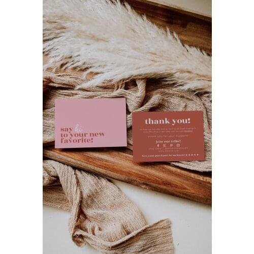 30-100pcs Thank You for Your Order Business Cards Shopping Purchase Thanks Greeting Cards Appreciation Card for Small Business