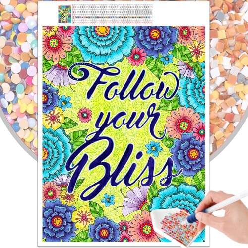Diamond Painting Cartoon Inspirational Text Flower 5D DIY Embroidery Set Home Decor Mosaic Square Round Rhinestone Mural Art