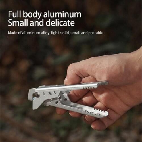 Anti-Scald Double Head Pot Pan Clamp Hot Bowl Holder Dish Clamp Food Tongs Aluminum Outdoor Cookout Barbecue Kitchen Tool