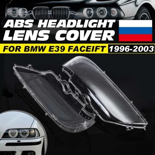 Car Headlight Cover Shell Headlight Glass Lens Automobiles head light lamp Lens Kit for BMW E39 Facelift 1996-2003 63128375302