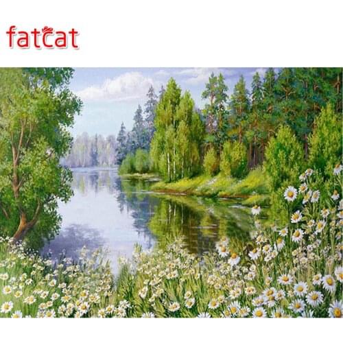 Fatcat Painting Flowers By Numbers
