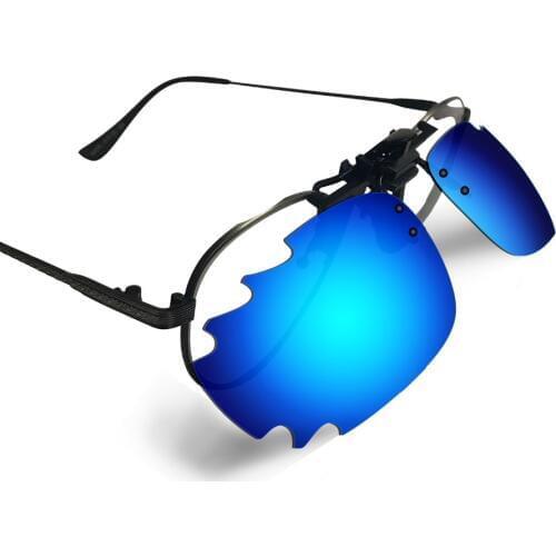 HKUCO Sunglasses Clip Red Polarized Lenses For Myopia Frame Clip Polarized Lenses UV400 Protect