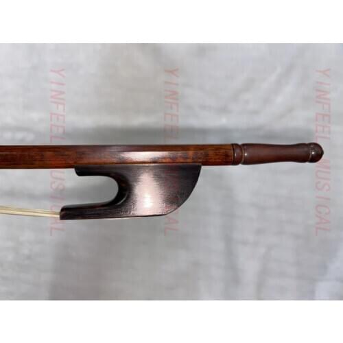 GOOD QUALTY upright bass bow,baroque Snakewood bass bow,top level WHITE bow hair