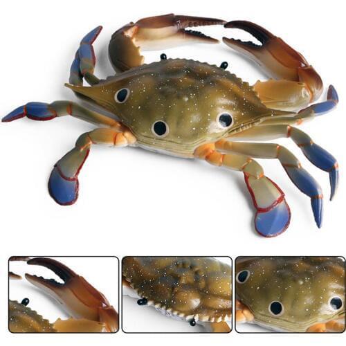 Simulation Redspot Spotted Sea Crab Plastic Model Kids Toy Desktop Ornament Realistic Biologys animal Toys