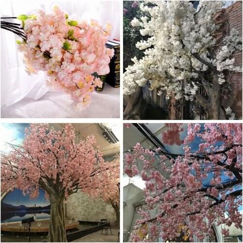 Artificial Cherry Blossom Branch Fake Silk Flower Tree Plant Patio Floral Blossoms Wedding Arch Decorate Fake flower