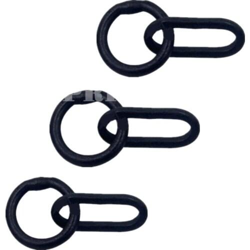20pcs/lot Carp Fishing Rig Ring Roung Loop With Hook Rings Oval Loop Quick Change Clips Swivels Holder Metal Accessories