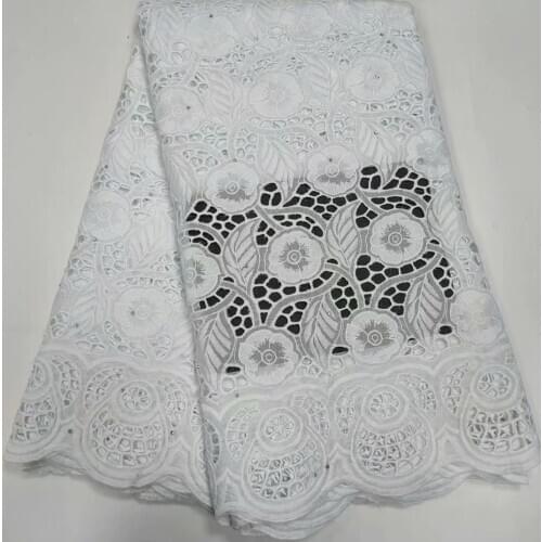 5yards swiss lace fabric 2021 high quality lace africcan cotton dry embroidery fabris latest nigerian lace brode dubai style