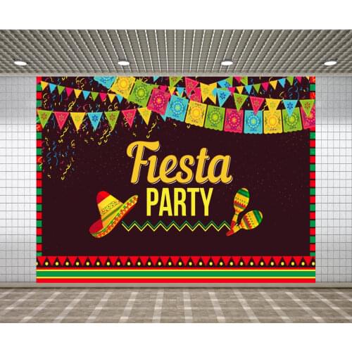 Lyavshi photography backdrop Mexico Fiesta carnival party celebration mexican background photobooth photocall custom printed