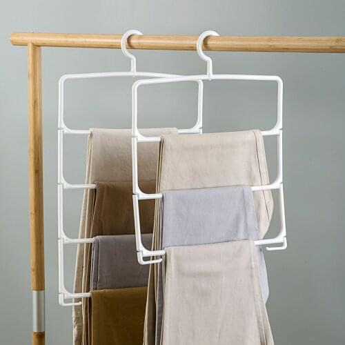 Multifunctional Detachable Pants Hanger Household Multi-Layer Bedroom Cloakroom Hanger With Hook