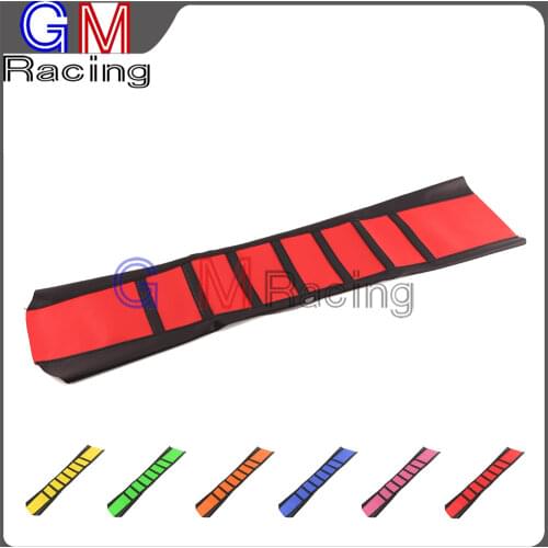 Motorcycle Pro Ribbed Rubber Gripper Soft Seat Cover For HONDA YAMAHA KAWASAKI SUZUKI KTM HUSQVARNA MX Enduro Dirt Bike Off Road