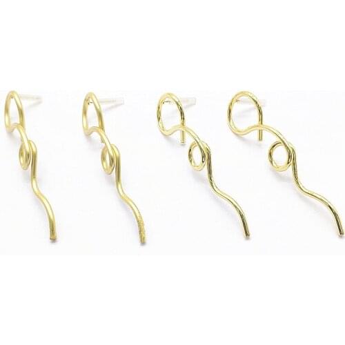 New arrival! 67x17mm 50pcs Zinc alloy twist Ear stud for Hand Made Earrings DIY parts,Jewelry Accessories Findings & Components