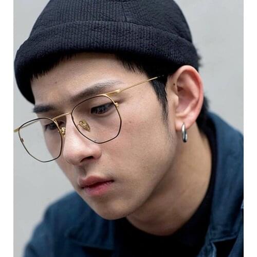 Metal Polygonal Anti-blue Glasses Anti Blue Light Women Men Optical Clear Lens Eyeglasses Spectacles Unisex Eyewear