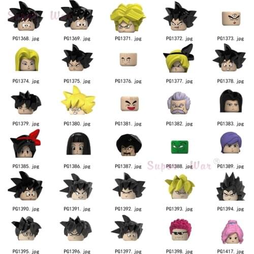 Single Cartoon movie dragones Son Goku Son Gohan Raditz Figures Head accessories Building Blocks toys for children Series-097
