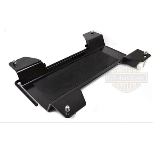 Motorcycle lift mobile dolly rack large bracket support frame locomotive rear wheel bogie parking maintenance repair tools