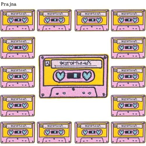 Prajna 10 PCS Wholesale Tape Patch Iron On Embroidered Patches For Clothing Sticker Cartoon Patches On Kids Clothes Applique DIY