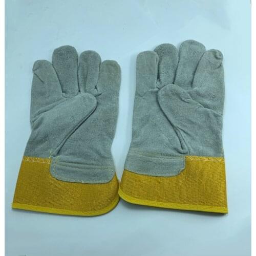 Cowhide Leather Work Gloves Work Safety Gauntlets For , Motorcycle