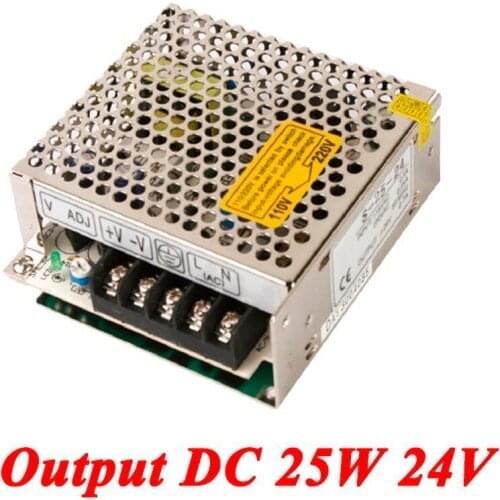 S-25-24 Mini DC switching power supply 25W 24V 1A Single Output voltage converter AC110V/220V to DC 24V for LED Strip