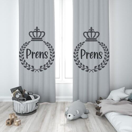 Curtains Children 3D Printed Decorative Items Home Childrens Room Gray Prince Model 230
