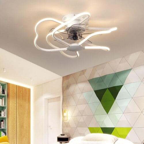 LED Ceiling Fans Living Room bedroom Fan Lamp 110V 220V Bedroom Fan Lamp High Brightness Remote Control LED Fan Light