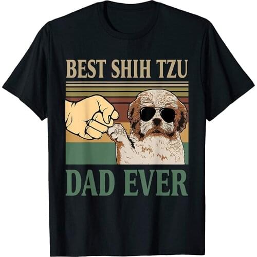 Vintage best shih tzu dad ever dog T-Shirt