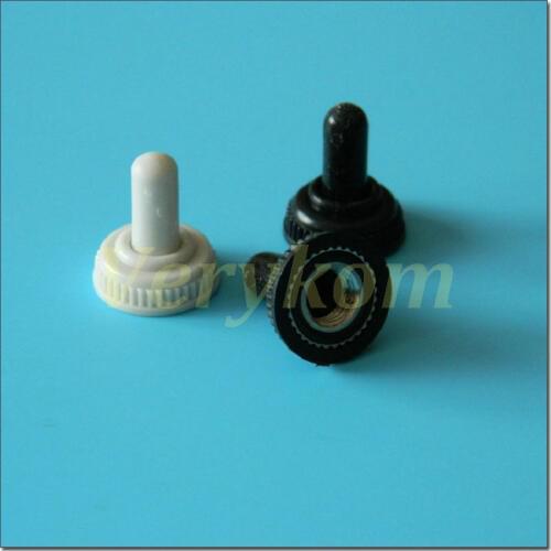 200pcs/lot 6MM Rubber Waterproof Cover Hat Water Proof Dust Protect Toggle Switch Cap MTS-102/103/202/203 E-TEN 1021 White Black