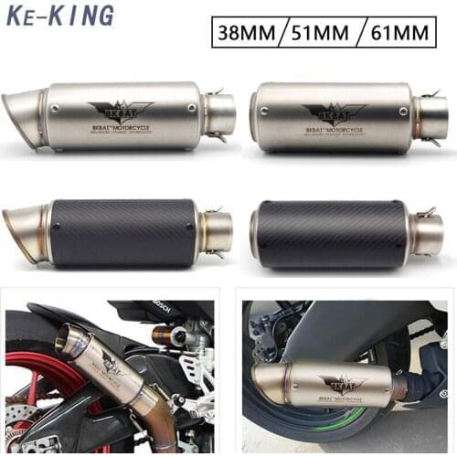 38mm 51mm 61mm Motorcycle Exhaust Pipe Project Motocross Escape Moto Muffler Accessories FOR Indian Scout Simson BETA BAJAJ