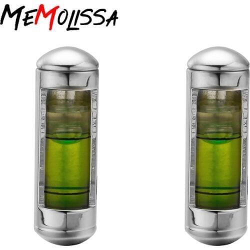 MeMolissa Trendy 3 Colors Hourglass Cufflink Sand Clock Glass Timer Sandglass Cuff Link Free Shipping Bouton De Manchette