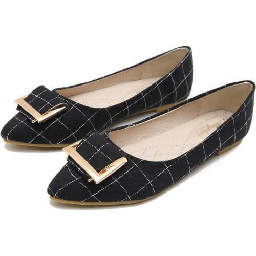 Women Lazy Shoes Large Size 33-43 Casual Flat Ladies Gray Flat Fashion Daily Ballet Shoes Bow Dropshipping