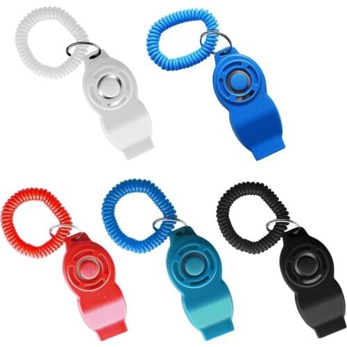 2 in 1 Pet Dog Whistle Plastic Training Clicker Puppy Trainer Aid Guide with Elastic Rope Dogs Trainings Supplie Pet Product