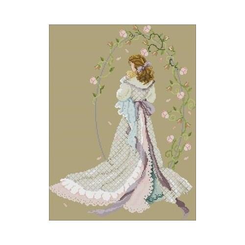 25-RL09 counted 11CT 14CT 18CT 28CT light coffee aida Cross Stitch embroidery needlework Sets home decor