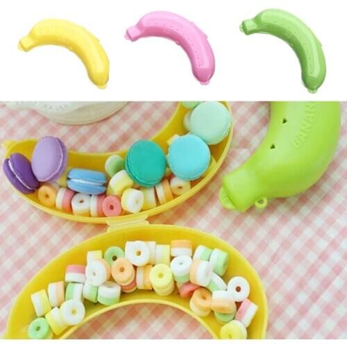 3 Colors Fruit Banana Qualified Cute Protector Box Holder Case Lunch Container Storage Box For Kids Protect Fruit Case