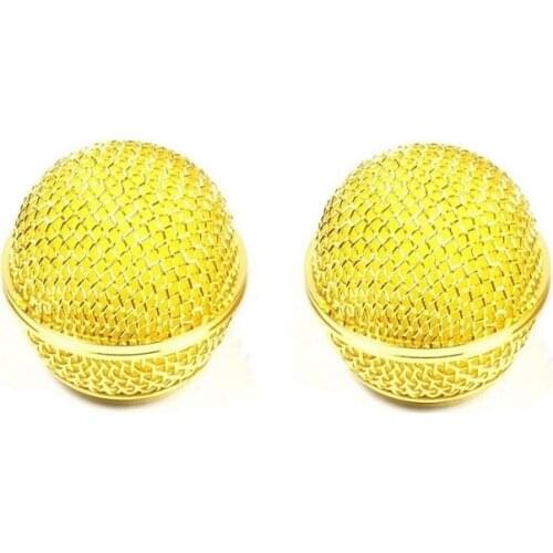 Bolymic 2 Golden Plated Microphone Grille Fits shure SM58 SM58LC Vocal Microphone Grilles