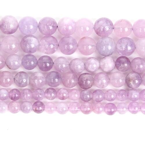 Natural Stone Beads Lavender Quartz Round Loose Beads For Jewelry Making DIY Bracelets Necklace Accessories Beads 6/8/10MM