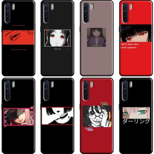 Sad Japanese Anime Aesthetic Cover For OPPO A5 A9 A31 A53 2020 A1K A5S A15 A52 A72 A83 A91 F5 F7 Reno 2 Z 4 Pro Case