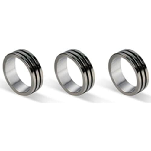 85DE Black Two Circle Pk Ring Tricks Strong Magnetic Magnet Ring Coin Finger Decoration 18/19/20mm Size Ring Props