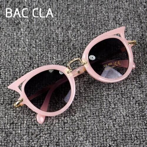 BAC CLA 2021 Kids Sunglasses Girls Brand Cat Eye Children Glasses Boys UV400 Lens Baby Sun Glasses Cute Eyewear Shades Goggles