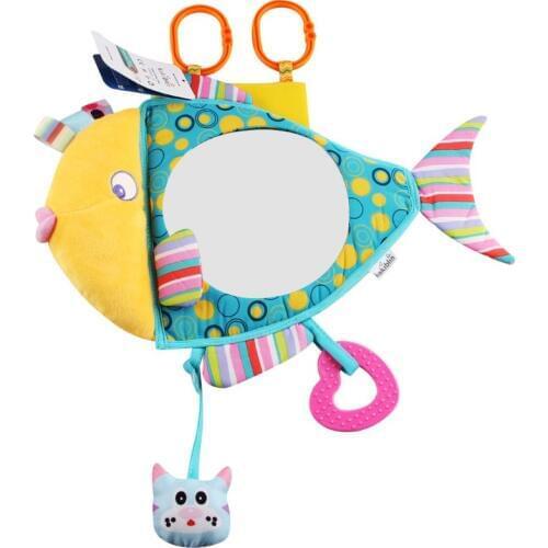 Baby Rearview Mirror Hanging Toys Safe Stuffed Infant Nursing Care Soft Toy