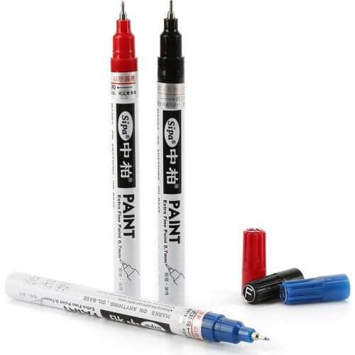 DIY Art Universal 0.7mm Extra Fine Point Permanent Paint Metallic Marker Pen Car Paint Scratches Repair Pen Brush