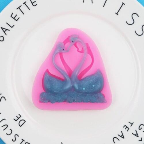 Double Swan Fondant Silicone Mold Mobile Phone Epoxy Mold XGY-229