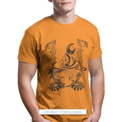 Eye Of Selene Art Nouveau Graphic Streetwear Greek Mythology Ancient Folklore Homme T-Shirts Pure Cotton Fashion Short Sleeve