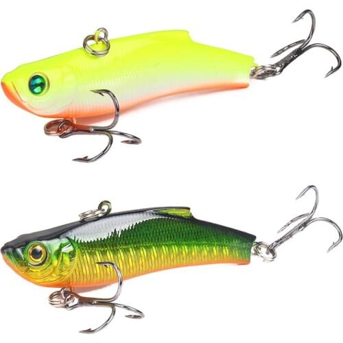 1 PCS 7cm/18G Artificial Japanese VIB Fishing Lure Lead Inside Hard Bait Diving Swivel Bait Winter Sea Fishing Tackle