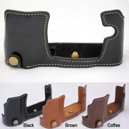 Leather Half Case Grip for Olympus OM-D OMD EM10 E-M10 Camera