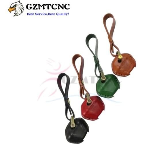 For Triumph Bonneville T 100 T100 "Bonnie" Leather Cover Keychains Motorcycle Smart Key Ring Chains Case Red Green Brown Black