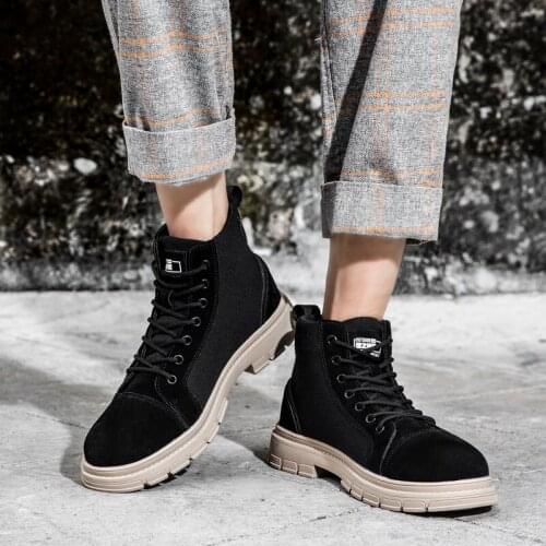 Autumn Winter Casual Short nail Men Shoes Outdoor Trend Shoes Mens Fashion Sneakers Comfortable Non-slip Shoes Vulcanized Shoes