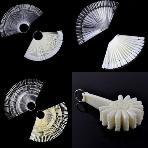 False Tips For Nail Art Display Oval Fan Color Card False Nails Practice Swatch Gel Polish Painting Chart Palette Tools