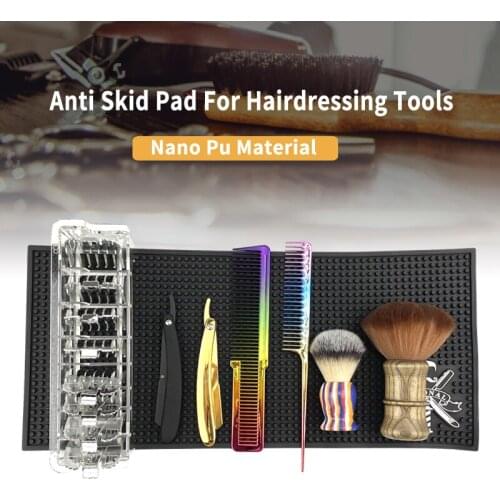 Non Slip Hairdresser Tool Pad Anti Skid Mat Cushion For Barber Shop Salon Clipper Clip Scissors Comb Pad Barber Work Station Mat