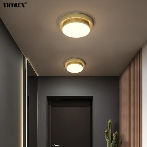 Gold Creative Modern LED Ceiling Lights For Living Room Bedroom Corridor Aisle Balcony Square Round Triangle New Lamps Lighting