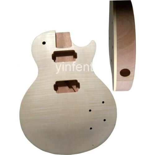 New high quality Unfinished electric guitar body Mahogany +maple Skin