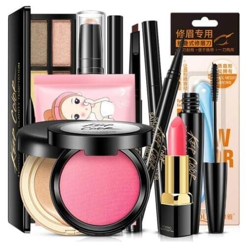 New Women Brand makeup set,Fashion cosmetics kit,Anti-wrinkle BB Cream,WaterProof Roll Mascara,Magic Eyeliner,Charming Lipstick