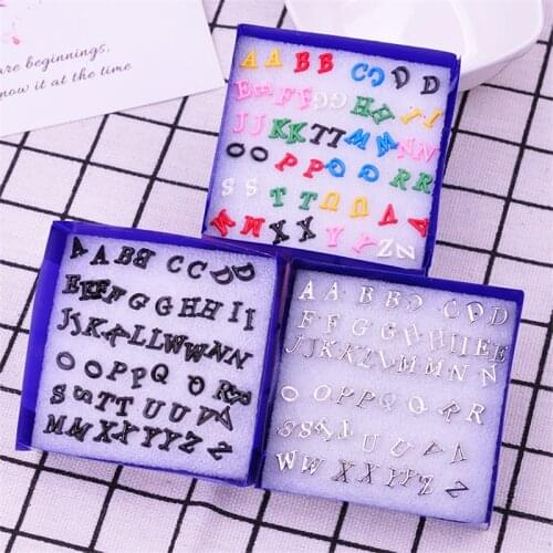 36 Pairs Black Colorful Letter Hypoallergenic Plastic Stud Earrings Set Girls Women Small Earrings Jewelry Piercing Brincos Kit